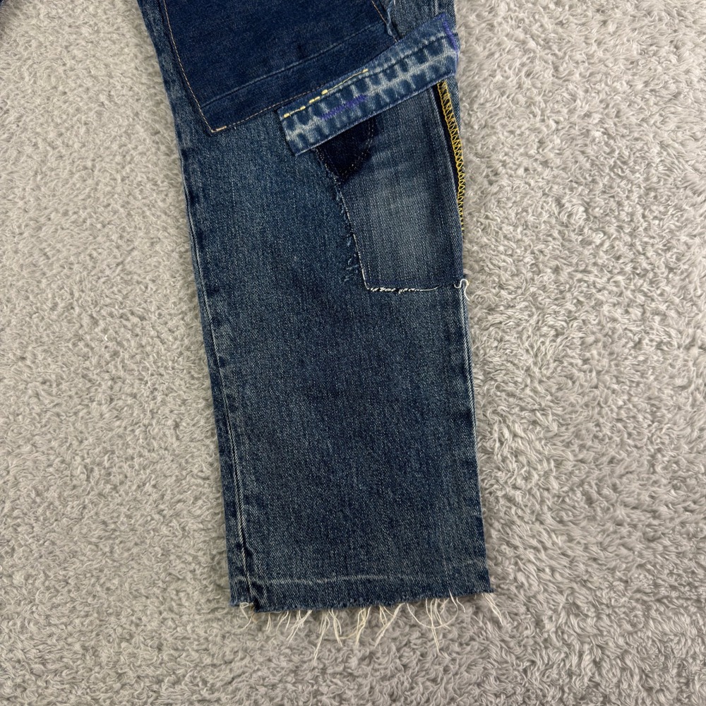 Polo Ralph Lauren Avery Boyfriend Patchwork Bandana Distressed Denim Jeans 31 - Picture 12 of 16